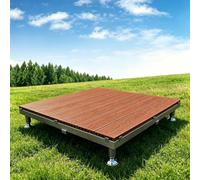 Plate-forme De Jardin Composite Modulaire, Dalles De Terrasse Surélevées, 33x33 Pouces, Avec Pieds Réglables, For Sol Inégal, Arrière-cour(Browns)