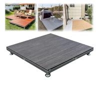Plate-forme de Terrasse Modulaire 84x84 cm, Dalles de Terrasse Extérieures | Plateforme Surélevée avec Pieds Réglables, pour Patio, Camping, Jardin et Porche(Gray,7.9-9.8 in/20-25 cm)