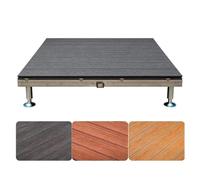 Plate-forme de Terrasse Modulaire, Kit de Terrasse Flottante Imperméable | Dalles Emboîtables, Revêtement de Sol en Bois Composite, Pieds Réglables, Patio, Jardin, Balcon(Gray,84x84x30cm)
