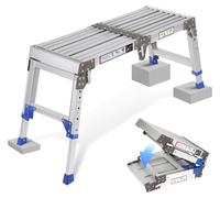 Plate-forme de travail pour escaliers, jusqu'à 362 kg, en aluminium, avec serrures de sécurité