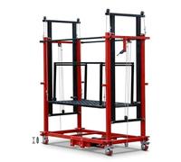 Plate-forme d'échafaudage électrique pliable avec câble métallique pour la construction, l'éclairage, la peinture et l'entretien du toit, 4 m de hauteur