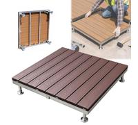 Plate-forme Modulaire en Composite Bois, Kit de terrasse flottante | Dalles de Terrasse Emboîtables, Avec Plots Réglable, Facile à poser, pour Balcon Porche(Rosewood,100cm/39.4in)