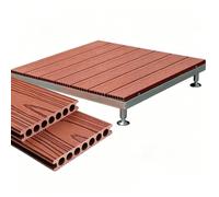 Plate-forme Réglable Modulaire, Dalles De Terrasse Surélevées De 33 X 33 Pouces, Couverture De Sol Emboîtable Extérieure Toutes Saisons, For Tentes De Camping(Browns)