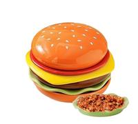 Plate Set - Kitchen Plates And Bowls Set, hamburger Shaped Deep Dinner Plates | 6-Layer Stackable Kitchen Dinnerware Burgers Shape Side Dishes Dessert Tableware for Party & Wedding
