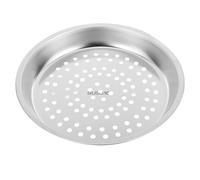 Plate Vapeur Inox 28cm pour Wok, Baozi, Légumes et Dim Sum Maison | Acier Inoxydable Épaissi, Grille Profonde Perforée, Format Compact pour Cuisson Asiatique Cuisine Quotidienne