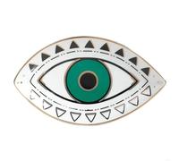 Plateau à bijoux en céramique ovale, décoration d'intérieur, forme d'œil, assiette décorative, style artistique, bibelot, clé Pour colliers et bracelets(Color 04)