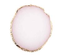 Plateau à bijoux en résine de marbre avec bords dorés pour nail art, palette de couleurs décoratives, décoration d'intérieur, cadeau de mariage, de Saint-Valentin pour femmes et filles, blanc A