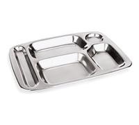 Plateau a compartiments en Acier au nickel chrome L 365 mm l 265 mm x 6 Was Germany 3 G