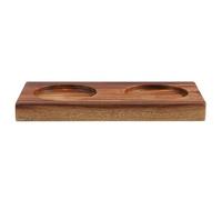 Plateau à Condiments en Bois Marron pour Moulin à Poivre et Sel | Support Cuisine Polyvalent, Usage Quotidien à Maison, Accessoire Pratique, Format Compact