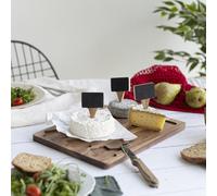 Plateau à fromages avec étiquettes et couteau Livoo