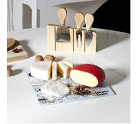 Plateau à Fromage - Cook Concept - 3 Ustensiles Aimantés - Support En Bois - Multicolore