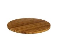 Plateau à Fromage en Bambou Tournant, Planche Assiette à Fromage pour Déjeuner, Repas, Pique-Nique, Cuisine (Rond, 35 cm)