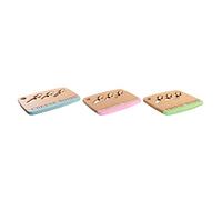 Plateau à fromages DKD Home Decor 33,5 x 24 x 2 cm Bleu Rose Acier inoxydable Vert (3 Pièces)