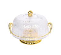 Plateau à gâteau avec cloche transparente