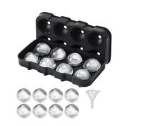 Plateau à glace réutilisable de moule à glace de boule de Silicone de grande taille de grille de 4/6/8,For Home Kitchen Use(8 Grids Ice ball)