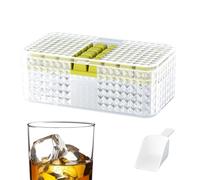 Plateau à glaçons avec couvercle inclus. Ensemble complet de | Bacs à glace carrés avec couvercle pour congélateur café