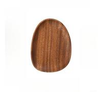 Plateau à goûter fabriqué à la main en bois de noyer, assiette à dessert en acacia de style japonais, planche de service naturelle pour sushis, fromage et apéritifs, décoration d'intérieur rustique (A