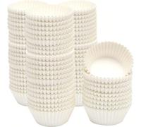 Plateau À Papier À Gâteau Résistant Aux Hautes Températures, Taille Standard, Blanc, 1000 Pièces. Convient Pour La Pâtisserie, Durable Et Antiadhésif, Idéal Pour La Pâtisserie Maison Ou Les Boulangeri