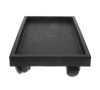 Plateau à Plantes Amovible Rectangulaire à Roulettes, PE Noir, Lot de 6 | Bac à Eau Étanche, Déplacement Facile des Pots, Usage Intérieur et Balcon, Base Mobile pour Jardinières