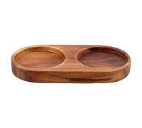 Plateau à sel et poivre en bois - Support de moulin à épices, organisateur de rangement de comptoir, petit bois pour broyeurs | Convient aux bases de moins de 6,1 cm de diamètre, facile à nettoyer