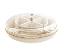 Plateau À Snack Avec Couvercle,Boîte Portable à Double Compartiment,Plateau Repas avec Couvercle Transparent Cloisonné Étanche | pour Noix, Bonbons, Cuisine, Voyage, Pique-nique et Réfrigérateur