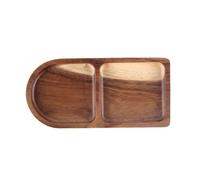 Plateau à Snacks en Bois, Compartiments Multiples pour Table et Goûter | Finition Lisse, Ponçage Soigné, Style Moderne, Présentation Ordonnée, pour Café, Chocolat, Fête et Thé