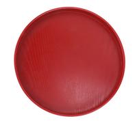 Plateau à thé rond en bois rouge vin, 24 cm / 9,45 pouces, idéal pour la maison ou le salon de thé.