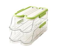 Plateau à œufs pour réfrigérateur Distributeur à rouleau automatique avec | Organisateur à œufs de réfrigérateur pour cuisine, comptoir, placard, garde-manger et co