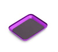 Plateau à vis magnétique - Plat de rangement pour pièces - Pour atelier de réparation, démontage - Support à outils professionnel avec aimant (violet)