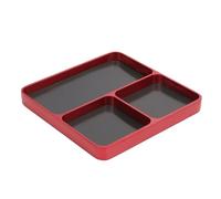 Plateau à vis pour réparation de véhicules radiocommandés, plaque porte-vis en alliage d’aluminium avec 3 compartiments séparés, plateau de rangement élégant pour l’entretien des (Rouge)