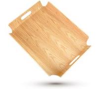 Plateau antidérapant Élégance FISHTEC Bois massif frêne Revêtement PU Poignées évidées stabilité 30° Service élégant 44x33 cm Beige G