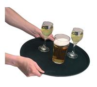 Plateau antidérapant - KRISTALLON - Rond - 356 mm - Plastique - Noir