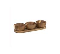 plateau apéritif 4 pièces bois acacia 30x6.1x10cm - jja 188886