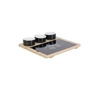 AltoBuy Plateau Apéro Bambou avec Planche à Découper en Verre + 3 Coupelles - SOKA