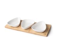 Plateau avec 3 bols Black Lacor Blanc TU