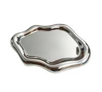 Plateau Bijoux Vide Poche Entree Decoratif Rangement Coiffeuse Beige 1P | Design minimaliste, rangement bijoux, plateau parfum, accessoire chambre, organisateur de bijoux, petit plateau