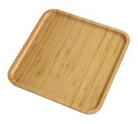 Plateau carré en bambou pour dîners, fêtes et bar, durable (30 x 30 x 1,5 cm) Label