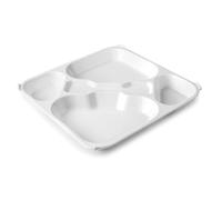 Plateau Cercle feullere perforee Lacor Blanc 33x33 cm