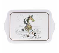 Plateau Cheval mélamine Kiub Kook PM Blanc 14x20,8x2,2 cm