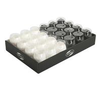 Plateau de 24 oeufs lisses 10mx7mm, Or - Noir & Blanc