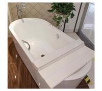 Plateau De Baignoire Extensible Avec Couvercle Anti-Poussière Intégré, Blanc, Pliable, En Pvc Isolant, Épaisseur 0,6 Cm, Support De Rangement Multifonctionnel À Volets, Blanc - 70 X 125 X 0,6 Cm