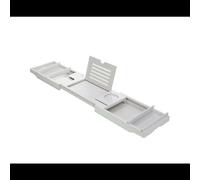 Plateau De Baignoire Extensible En Bambou ¿ Support De Bain De Luxe Avec Porte-Bouteilles, Support De Livres Et Accessoires Pour La Détente