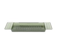 Plateau de Baignoire Réglable pour Baignoire avec Plusieurs Trous de Drainage, Extensible de 56,5 Cm à 80 Cm, Matériau PET de qualité Supérieure, adapté à Différents Types de