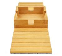 Plateau de bras de canapé - 35,5 x 11 cm - Table de canapé antidérapante en bois - Organiseur d'accoudoirs pliable - longue et stable pour télécommande de boissons - Accessoire de meubles peu