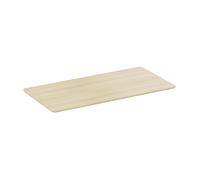 Plateau de bureau bords arrondis 150x75cm, bois naturel