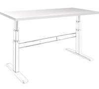 Plateau de bureau celexon eAdjust Mélamine- 150 x 75cm, blanc