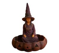 Plateau de Citrouille de sorcière, Bol à bibelots en résine d ' Halloween, de Bureau, Rangement de Bonbons, décoration d ' étagère, Organisateur de Table d ' entrée, Plateau de Rangement de de Bol à