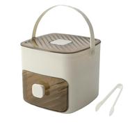 Plateau de congélateur à glace, plateau de glace avec couvercle,Cube de refroidissement portable à double couche bac - Boîte de rangement portable sans bâton avec poignée pour la vie quotidienne, cuis