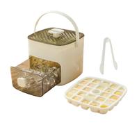 Plateau de congélateur à glace, plateau de glace avec couvercle - Moule de fabrication de cubes de refroidissement facile - Bac organisateur de grande capacité avec poignée pour la fête, la vie quotid