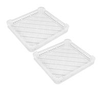 Plateau de Congélation Blanc en Plastique, Lot de 2 Pièces | Structure Empilable, Panier Grillagé pour Aliments, Usage la Cuisine Pro et Chambre Froide